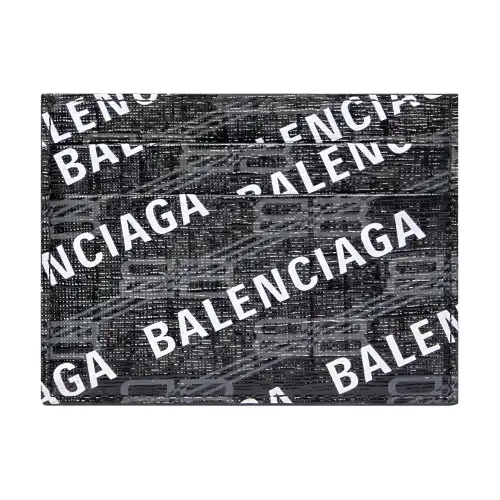 Balenciaga BB Monogram Signature Canvas Card Holder Card Holder Men's Black White