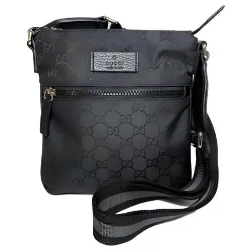GUCCI Fabric Crossbody Bag, Shoulder Bag Men's Black