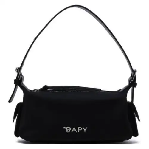 A BATHING APE Nylon Handbag, Shoulder Bag Women's Black