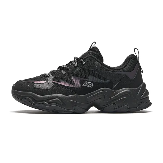 ANTA Meteorite Chunky Sneakers Women's Low-Top Black