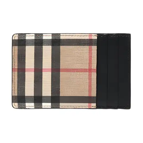 Burberry Cow Leather Card Holder Unisex Archive Beige/Black