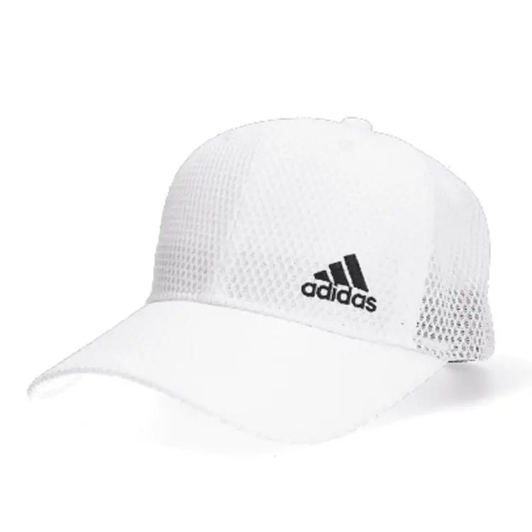 Adidas Brand Logo Polyester Baseball Caps Unisex White