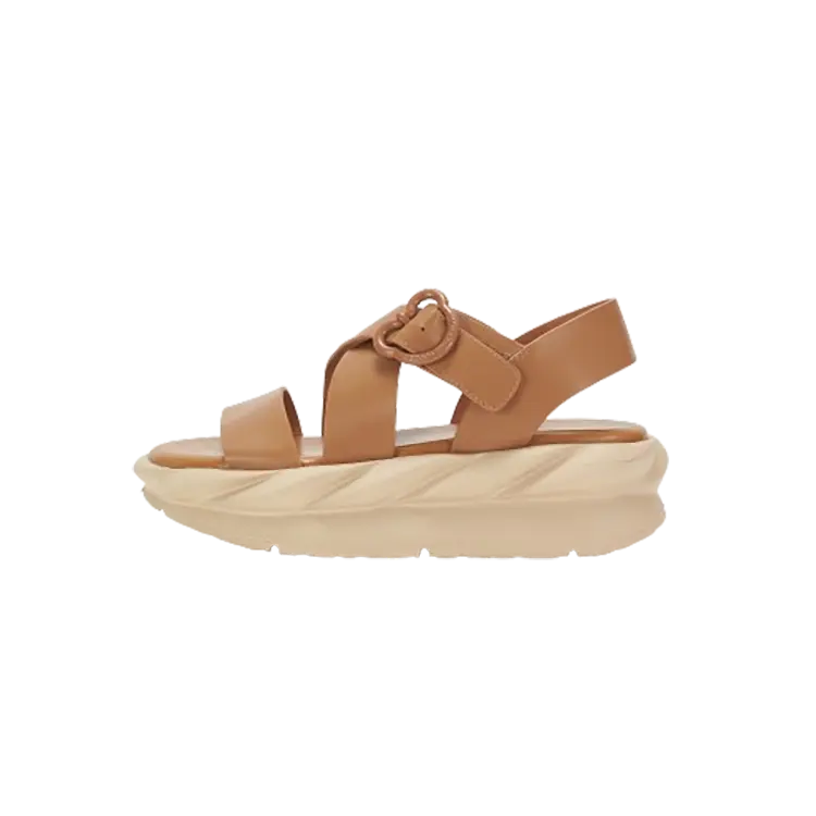 Teenie Weenie Cow Leather One Strap Sandals Women's Brown