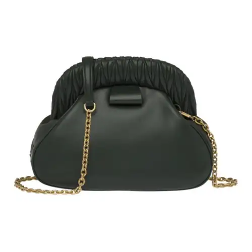 MIU MIU Matelassé Leather Handbag, Shoulder Bag, Crossbody Bag Women's Jadeite Green