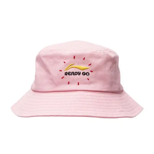 Li Ning Cotton Bucket Hats Kids' Pink