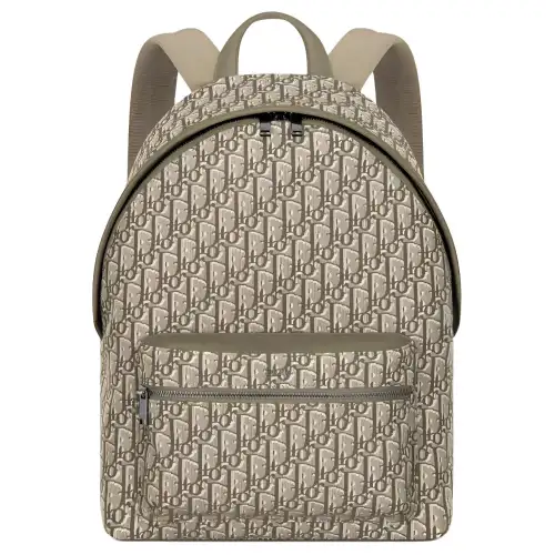 DIOR Jacquard Backpack Men's Khaki