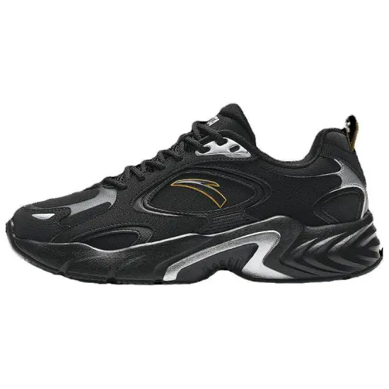 ANTA Casual Shoes Men Low-Top Basic Black/Green Pea Brown