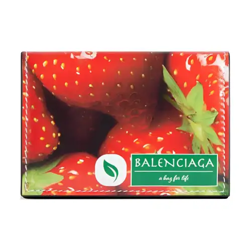 Balenciaga Cow Leather Wallet Mini Men's Red