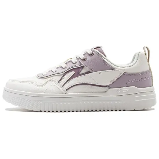 LiNing Qingyun Low-Top Casual Shoes Women's White Purple