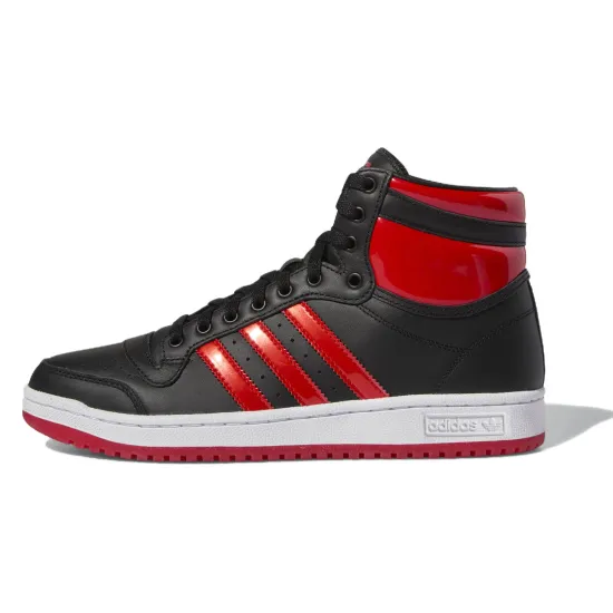 Adidas Originals Top Ten Hi Core Black Vivid Red Patent