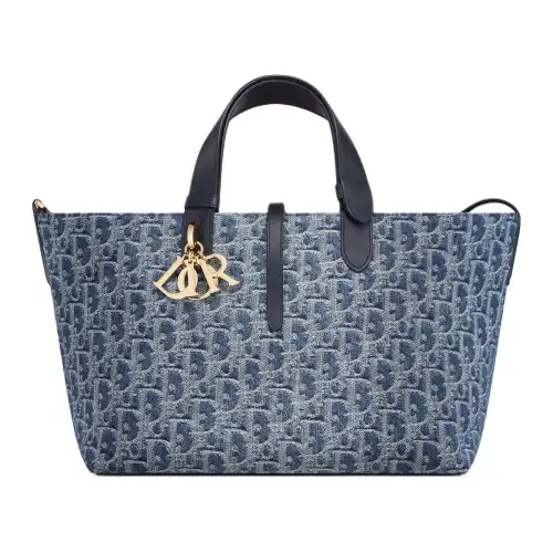 DIOR Toujours Oblique Jacquard Fabric Native Bag, One Shoulder Handbag Medium Women's Blue