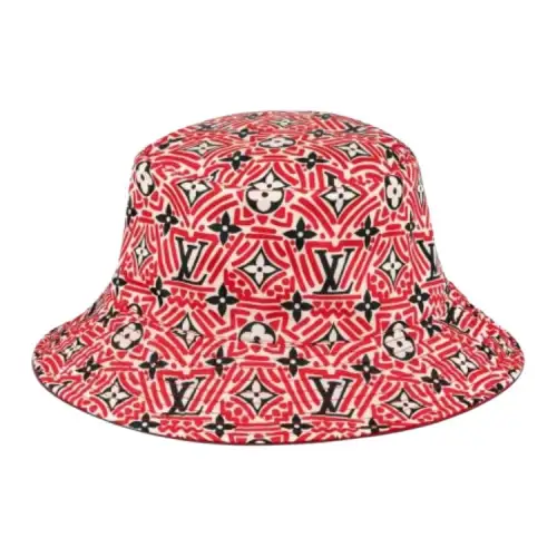 LOUIS VUITTON Polyester, Silk Bucket Hats Women's Red
