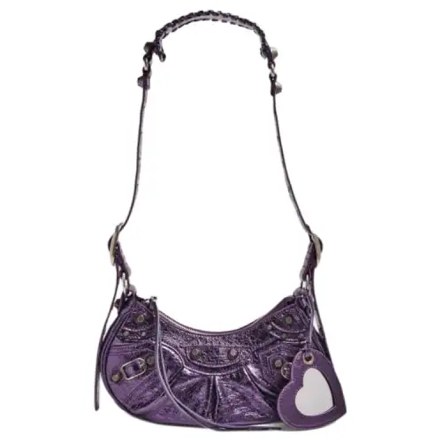 Balenciaga Le Cagole Xs Shoulder Bag Metallized Purple