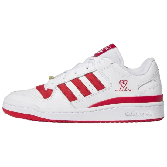 Forum Adidas Originals Low Classic 'White Scarlet Embroidered Heart'