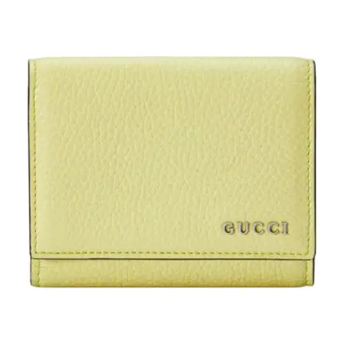 GUCCI Leather Wallet Men's Lime Green