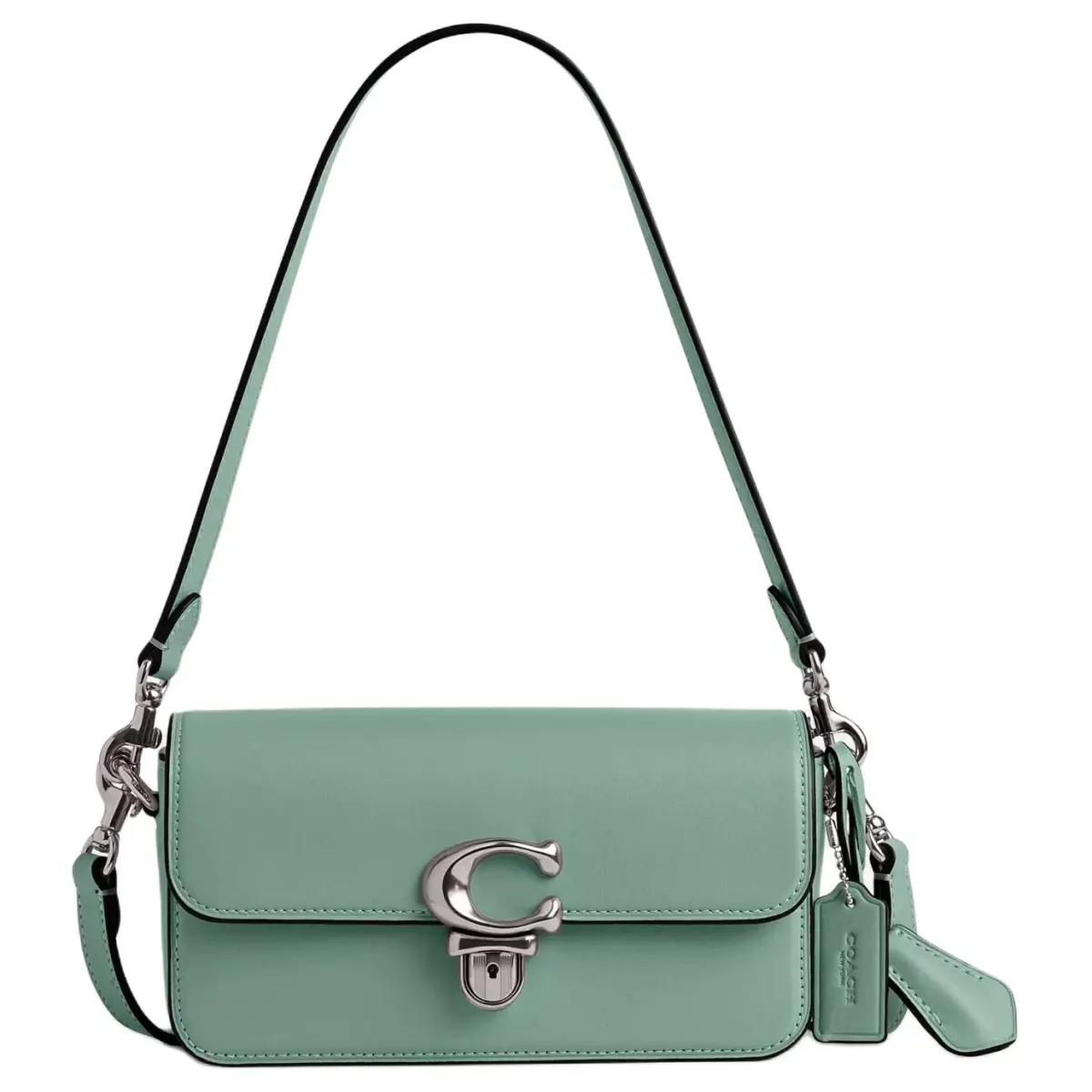 COACH Studio Glove Tanned Leather Portable Crossbody Bag, Shoulder Bag Small Women's Blue Crystal
