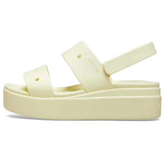 Crocs Beach Sandals Women's Cream Yellow