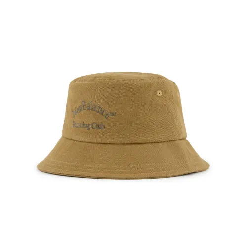 New Balance Letter Print Cotton Bucket Hats Unisex Olive Green