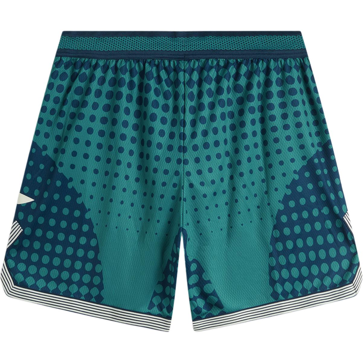 Li Ning Badfive Basketball Shorts Men’s Dark Navy Blue Dragonfly Green All Over Print