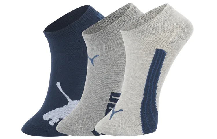 PUMA Ankle Socks Unisex 3 Pack, Gray