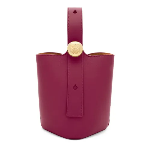 LOEWE Bucket Soft Cow Leather Bucket Bag, Shoulder Bag, Crossbody Bag, Handbag Mini Women's Crimson