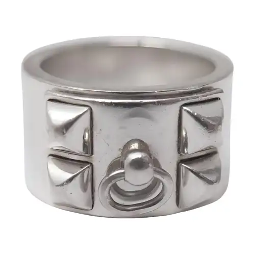 HERMES Collier De Chien Rings Women's Silver