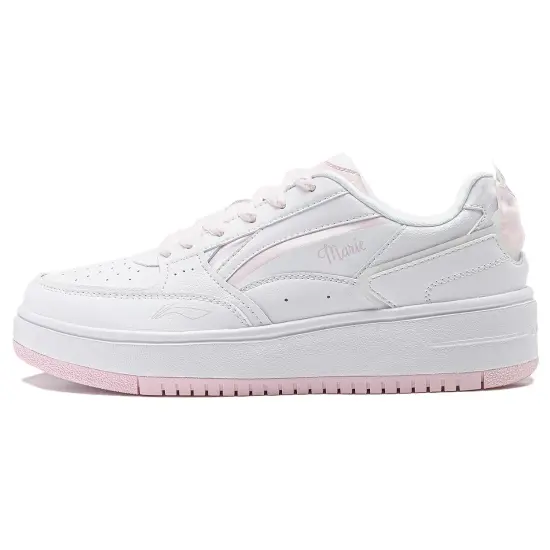 Disney LINING X Disney Skateboard Shoes Women's Low-Top White Pink Blue