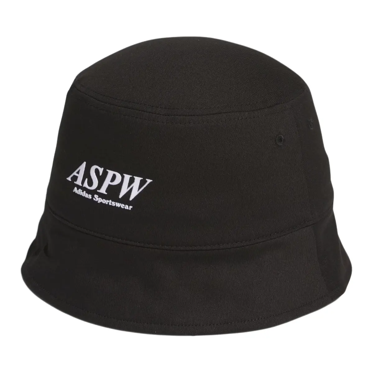 Adidas Letter Print Cotton, Elastane Bucket Hats Unisex Black