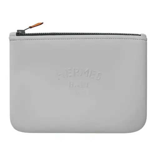 HERMES Neobain Polyamide Toiletry Bag, Clutch Large Unisex 05 Argente Silver