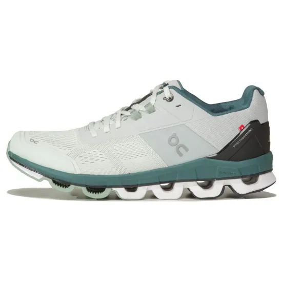 On Cloudace Cushioned Slip-Resistant Low-Top Running Shoes Men's White Green