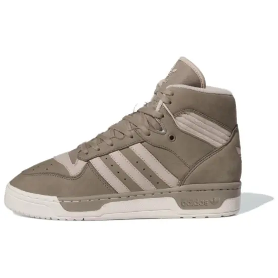 Adidas Originals Rivalry Skateboard Shoes Men High-Top Gray Green