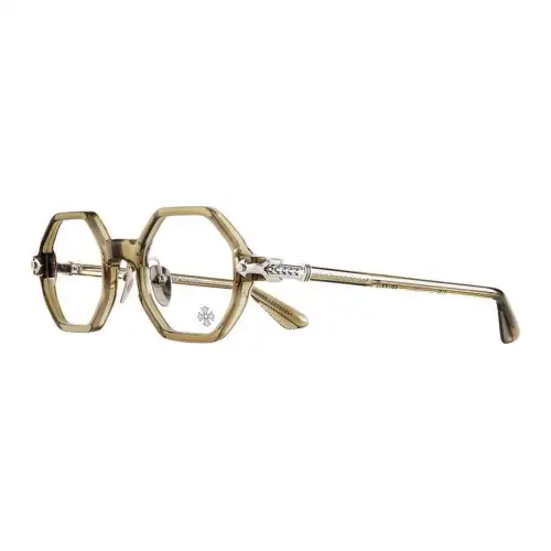 Chrome Hearts Irregular Shape Eyeglass Frames Men's Gold