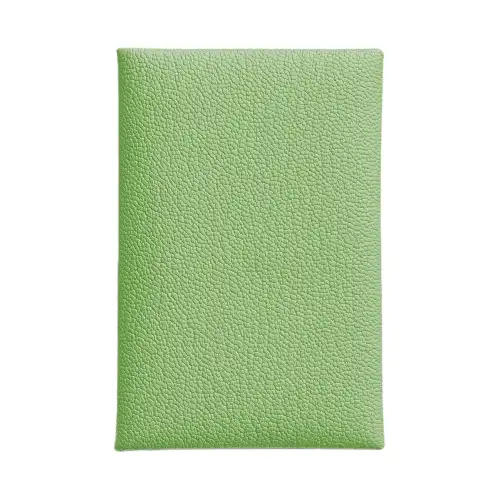 HERMES Calvi Mysore Goat Skin Card Holder Women's 3I Vert Criquet Avocado Green & Cricket Green