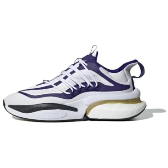 Adidas Washington Alphaboost V1 Cloud White Team College Purple Core Black