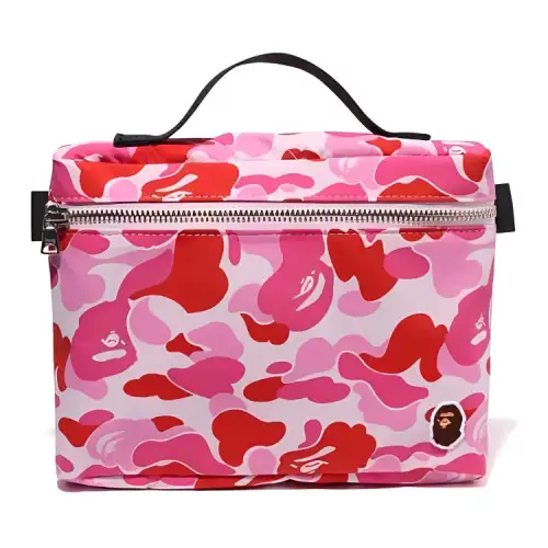 A BATHING APE Nylon Makeup Bag Regular Men's Blue/Pink/Green