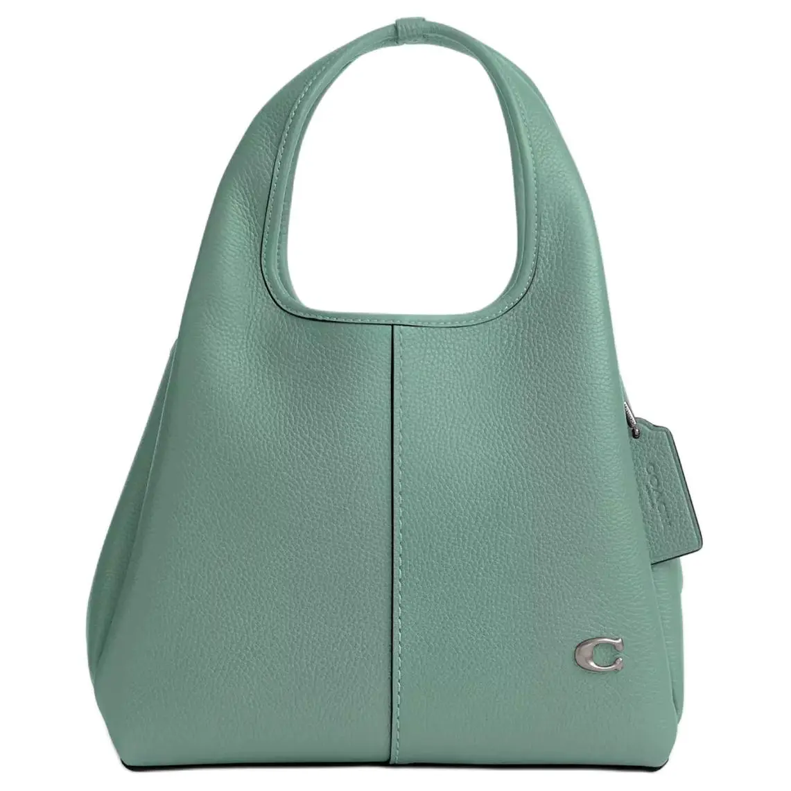 COACH Lana Polished Pebbled Leather Handbag, Shoulder Bag Medium Women's Blue Crystal