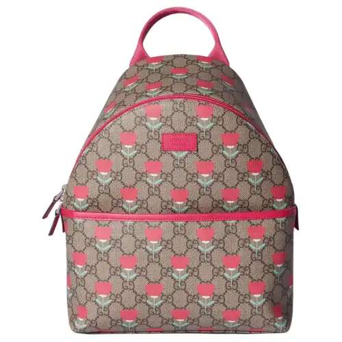 GUCCI GG Supreme Canvas Backpack Regular Kids' Beige & Ebony