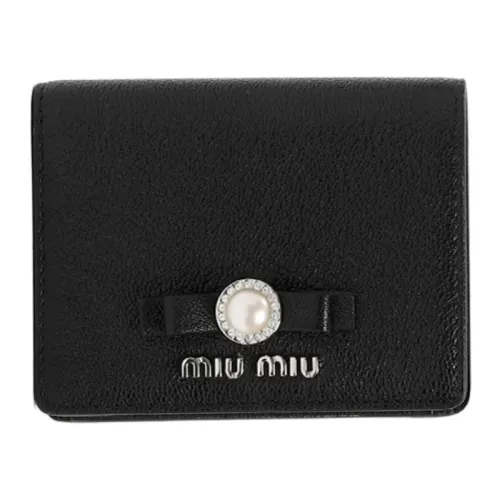 MIU MIU Leather Wallet Women's Black
