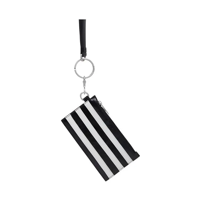 Balenciaga X Adidas Originals Collaboration Sheepskin Card Holder Card Holder Unisex Black/White