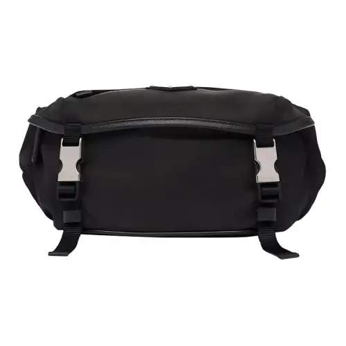 PRADA Recycled Nylon With Saffiano Leather Crossbody Bag, Shoulder Bag Men's Black