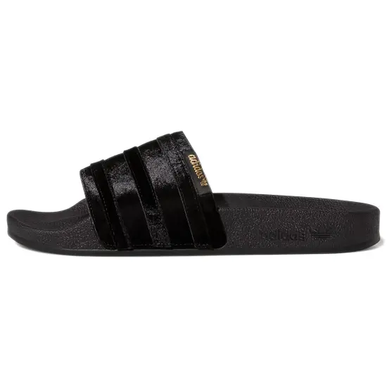 Adidas Originals Adilette Slide 'Black Gold Metallic' Women's
