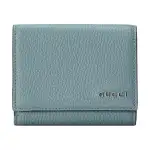 GUCCI Leather Wallet Men's Light Blue