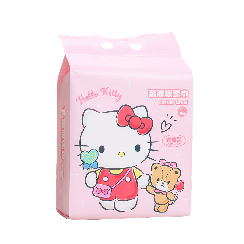 Sanrio Sanrio, Hello Kitty, wet wipes, disposable cartoon towel for face washing