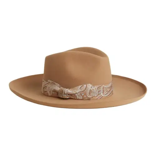 HERMES Rabbit Fur Felt Top Hats Women's Brown