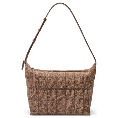 LOEWE Cubi Suede Portable Crossbody Bag, Shoulder Bag Women's Tan
