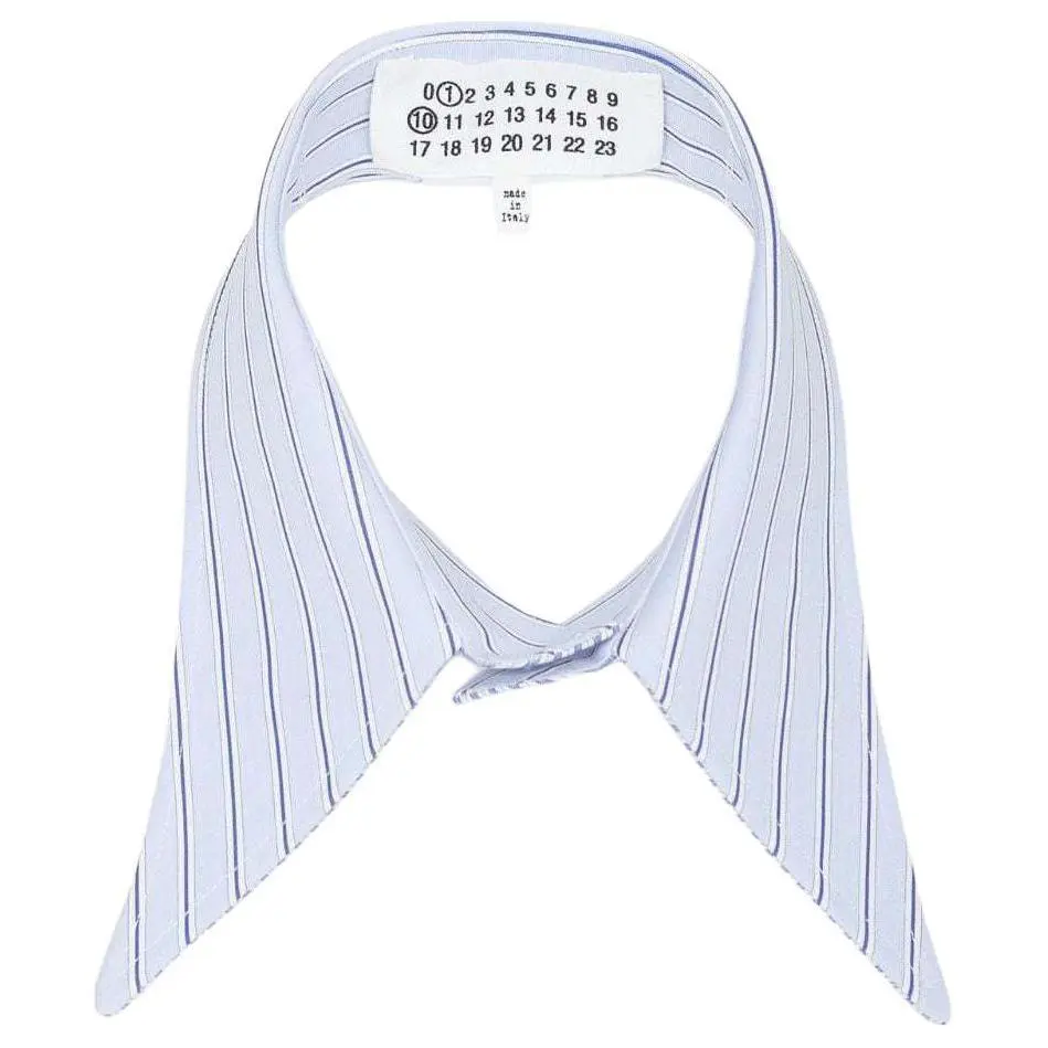 Maison Margiela Striped Cotton Shirt Collar