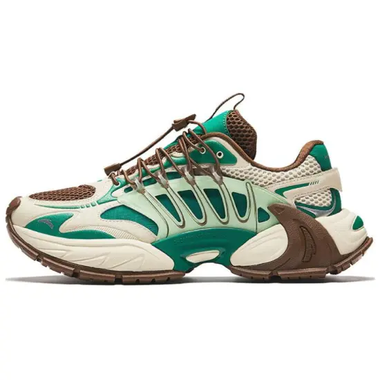 ANTA Casual Shoes Men Low-Top Beige Green Brown
