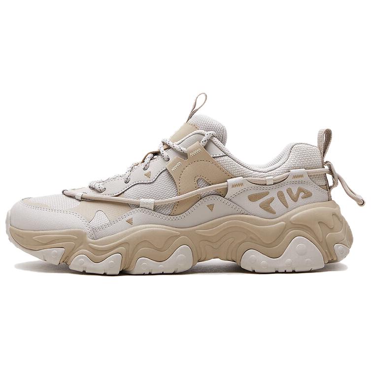 FILA Fila FLUID 5 retro sports low-top running shoes men's oatmeal color