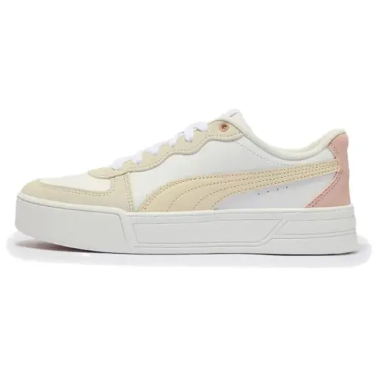 PUMA Skye Skateboard Shoes Women's Low-Top Beige White/Yellow