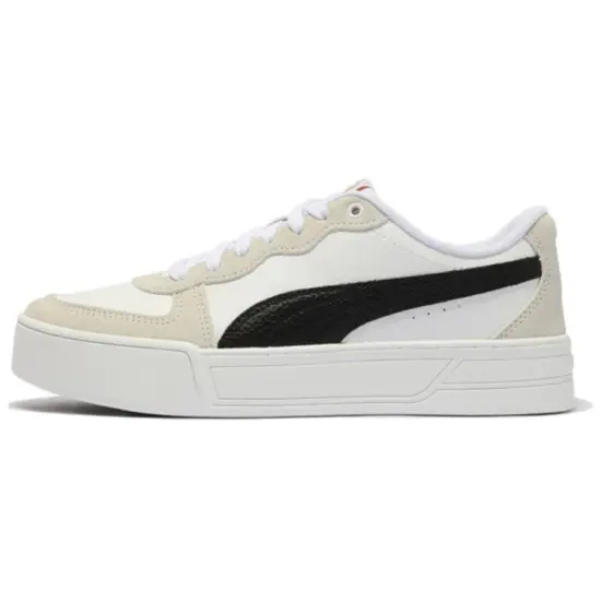 PUMA Skye Skateboard Shoes Women's Low-Top White Black/Beige